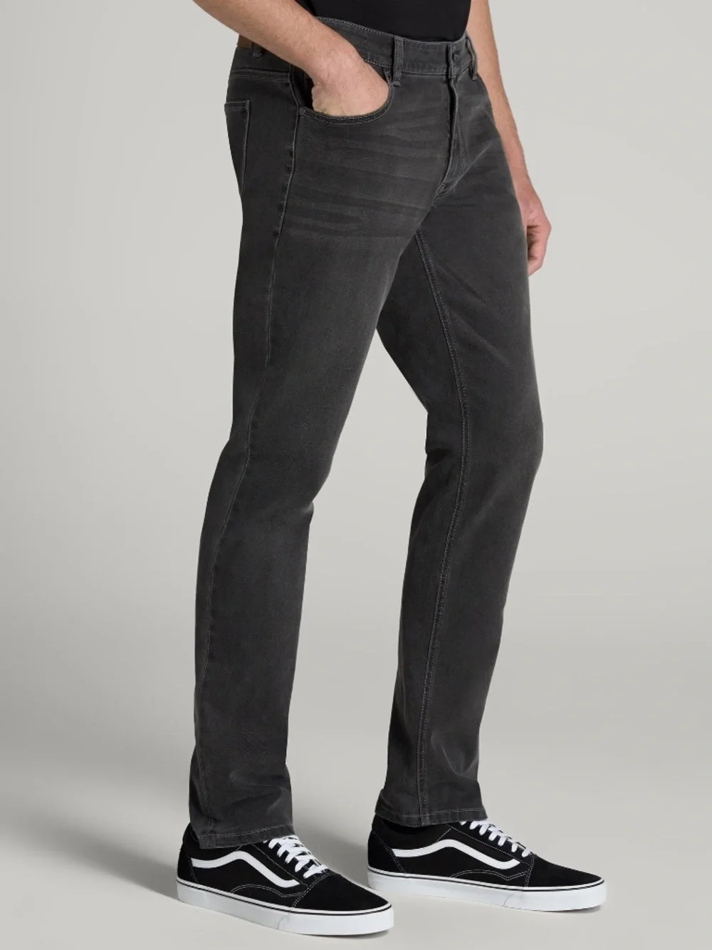 American Tall LJ&S TAPERED Jeans for Tall Men in Industrial Grey Size 3232 / 38